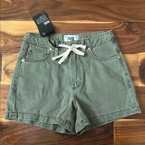 PAIGE olive green shorts size 23 NWT